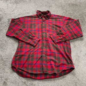High Sierra Flannel Shirt Men Large Red Plaid Button Down Long Sleeve Casual Top